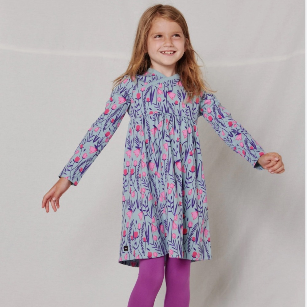 TEA COLLECTION Scottish Snowdrop Floral Wrap Dress
